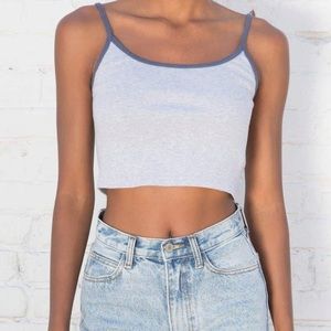 Brandy Melville Crop Contrast Trim Tank
